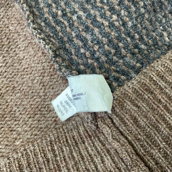 VTG. Gap lambswool cardigan knit grandpa Sweater Men XL Brown pockets Bloke core - Picture 9 of 16